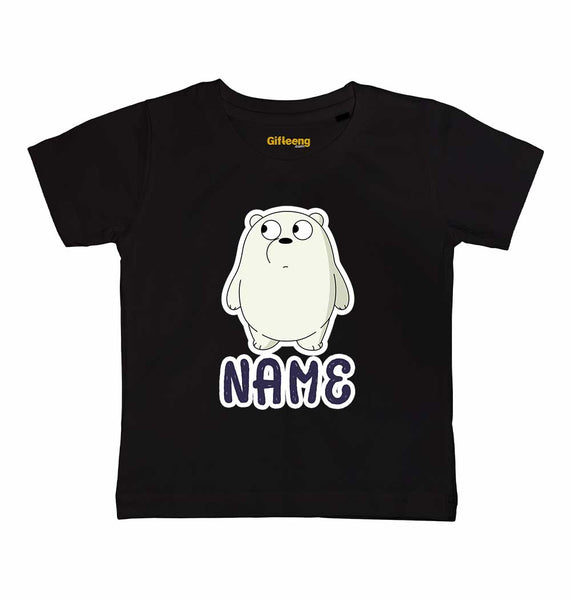 Customised Name Kids Ice Bear Tshirts Gifteeng