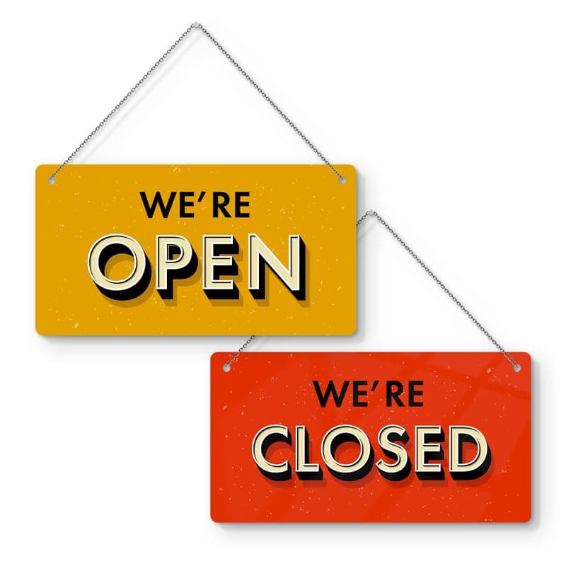 Business Sign Open And Close Hanging Board New Look For Bar, Restaurants, Cafes Pubs, Business Purpose (10inch x 5inch)