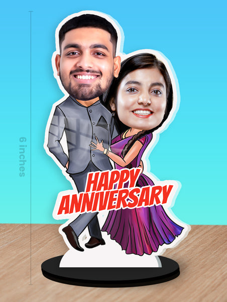 Anniversary Couple Caricature Photo Stand – Gifteeng