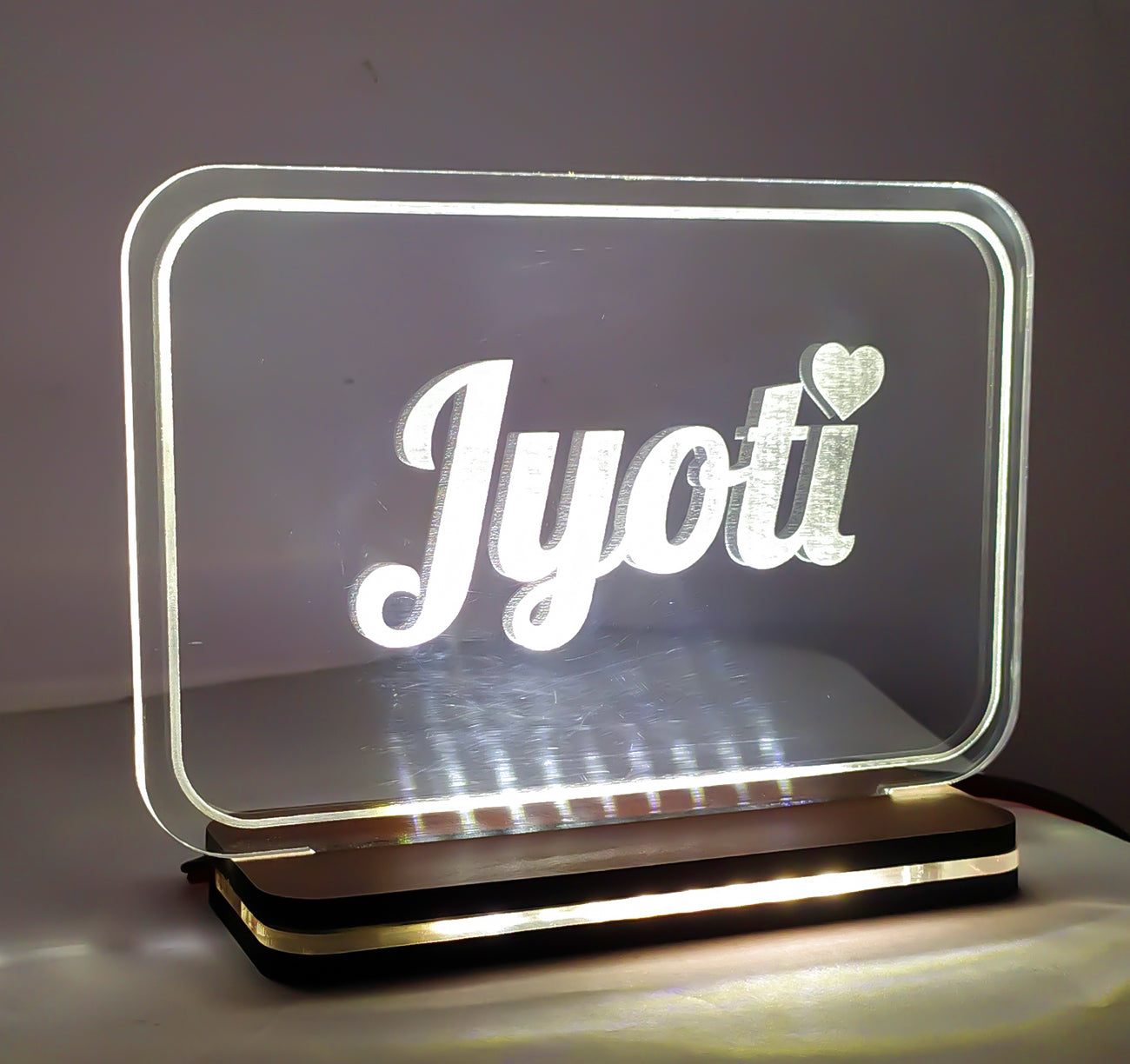 Personalised Acrylic Laser Engraved Name Plate 6x4