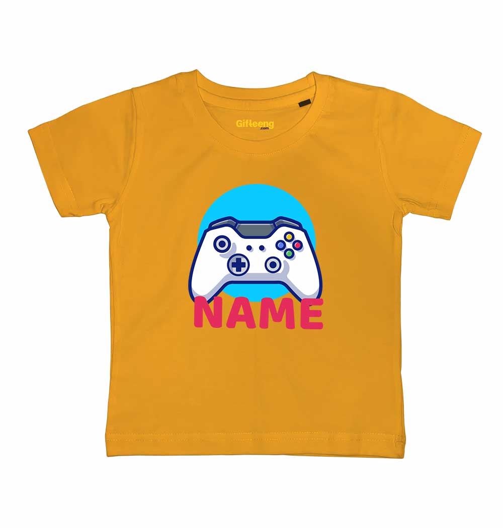 Customised Name Kids Gamer Tshirts