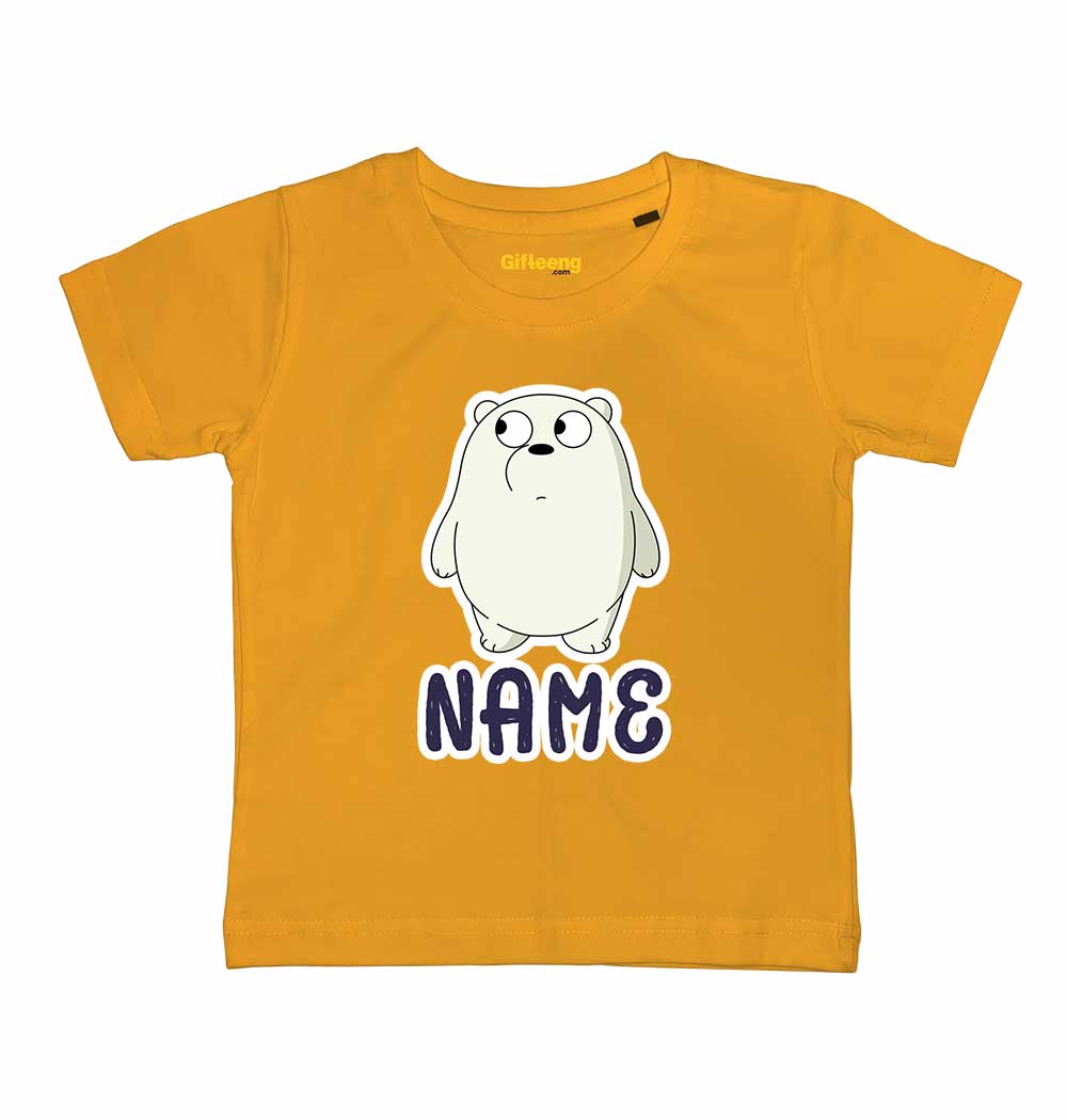 Customised Name Kids Ice Bear Tshirts
