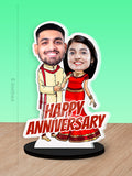 Ethnic Wedding Couple Caricature Photo Stand