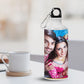 Gifteeng Customize Personalized Aluminum Sipper Water Bottle | Pack of 1 (650, Cylinderical, 1, Customised Sipper Water Bottle)