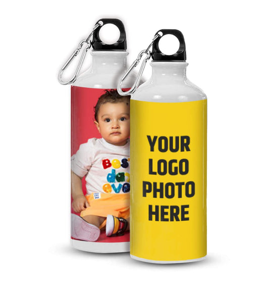 Gifteeng Customize Personalized Aluminum Sipper Water Bottle | Pack of 1 (650, Cylinderical, 1, Customised Sipper Water Bottle)