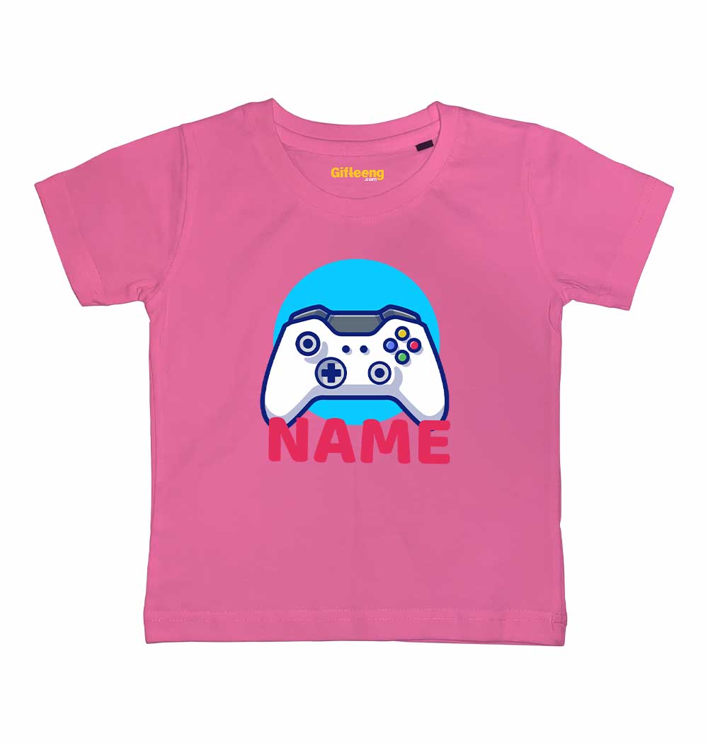 Customised Name Kids Gamer Tshirts