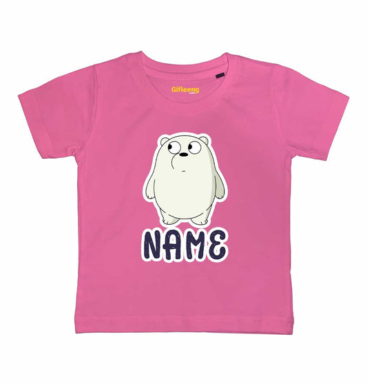 Customised Name Kids Ice Bear Tshirts