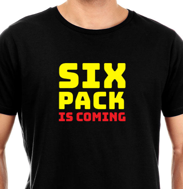 Six Pack is Coming Unisex Pure Cotton Round Neck Tshirt For Artist