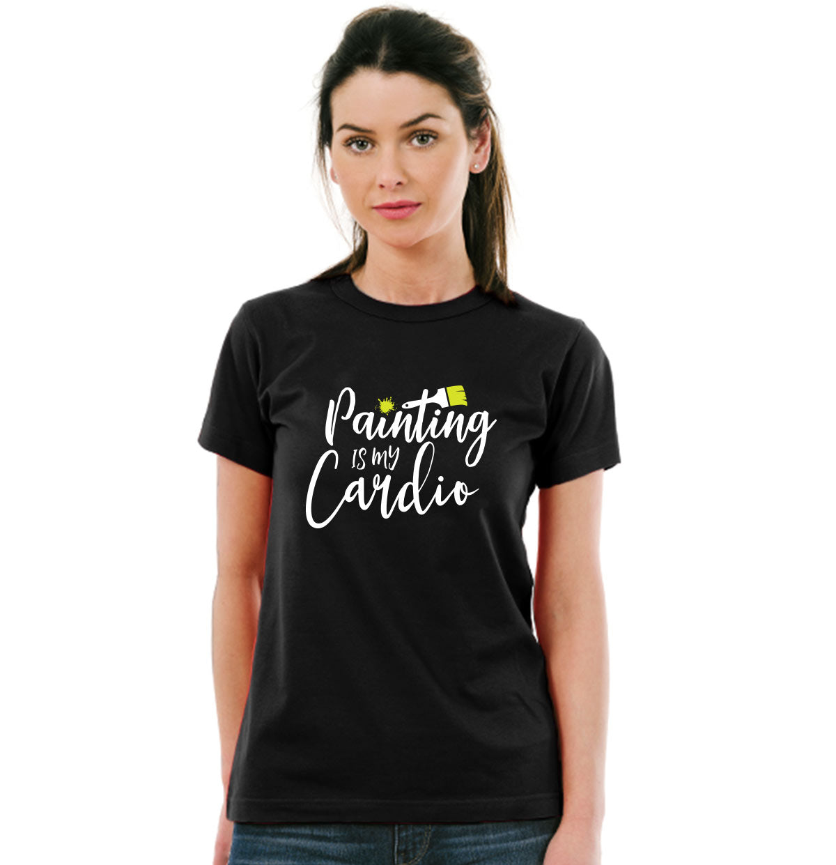 Painting is my new cardio Unisex Pure Cotton Round Neck Tshirt For Artist