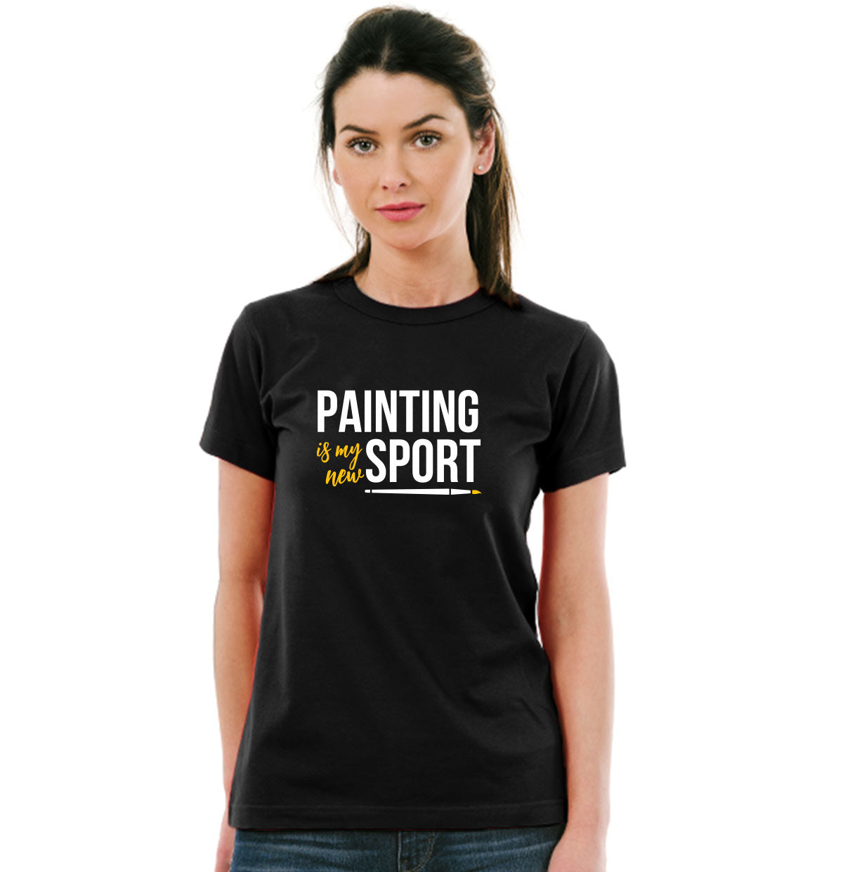 Painting is my new sport Unisex Pure Cotton Round Neck Tshirt For Artist