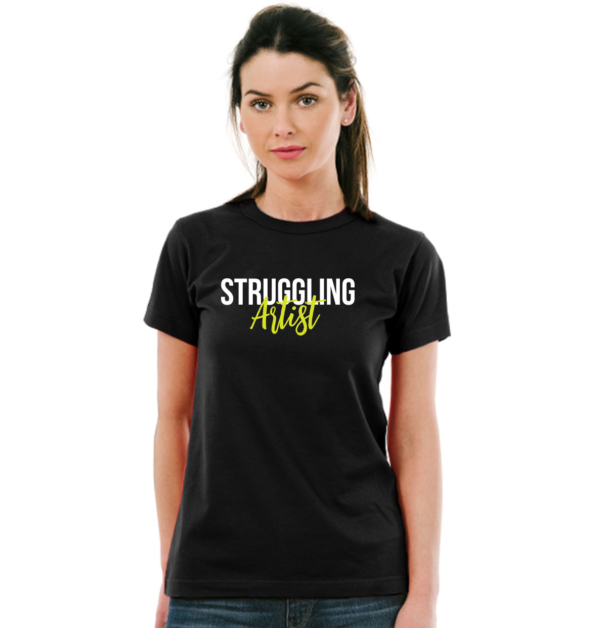 Struggling Artist Unisex Pure Cotton Round Neck Tshirt For Artist