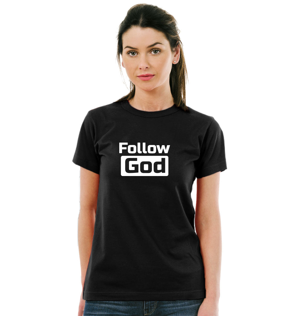 Follow God Pure Cotton Round Neck Tshirt