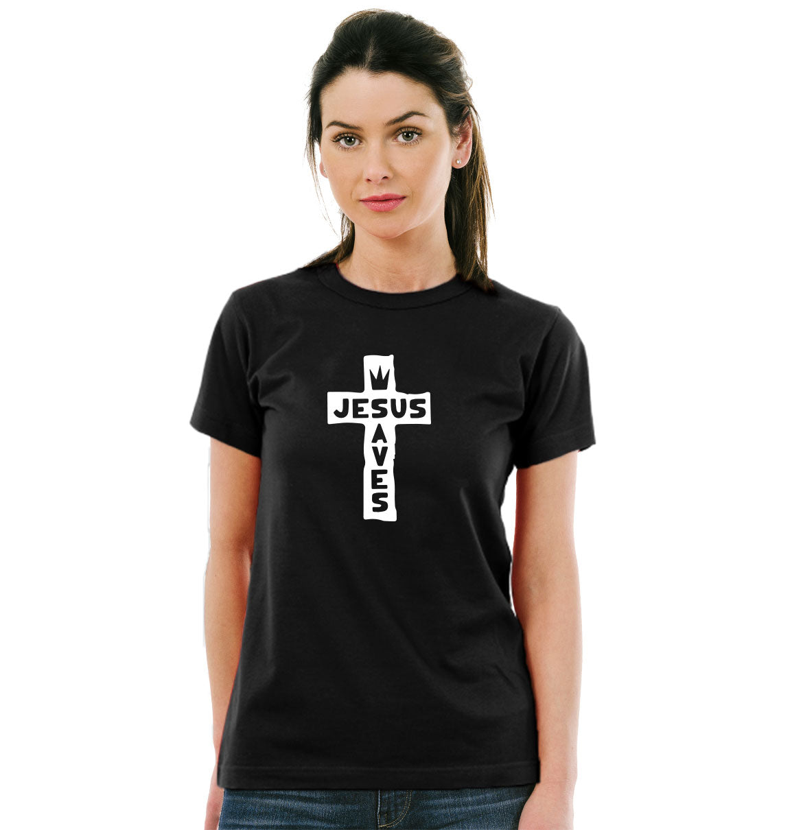 Jesus Saves Pure Cotton Round Neck Tshirt