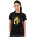 Beach Baby Pure Cotton Women Round Neck Tshirt