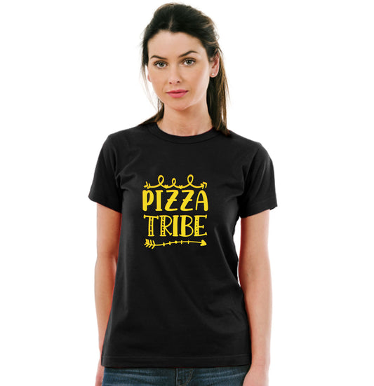 Pizza Tribe Pure Cotton Women Round Neck Tshirt