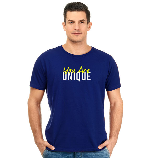 You Are Unique Unisex Pure Cotton Round Neck Tshirt For Artist