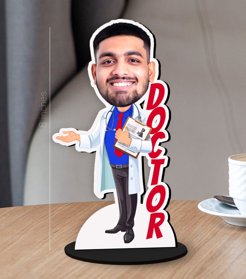 Doctor Male Caricature Photo Stand