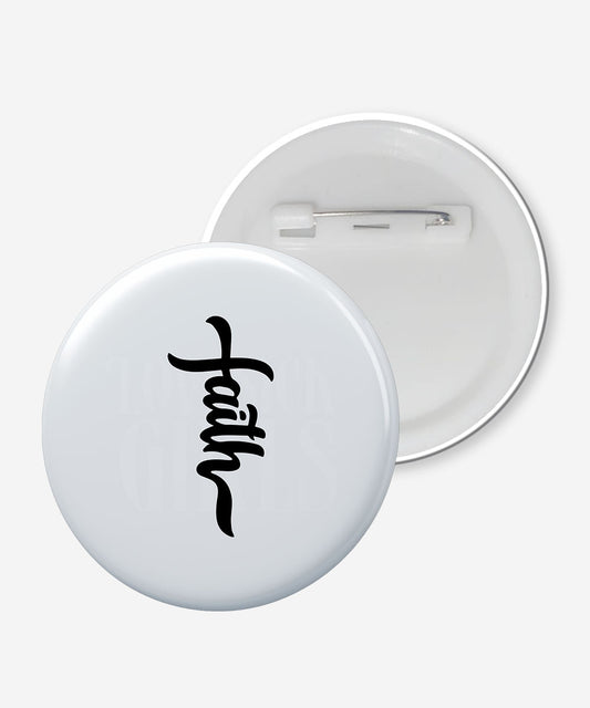 Faith Round Badge Pack of 4