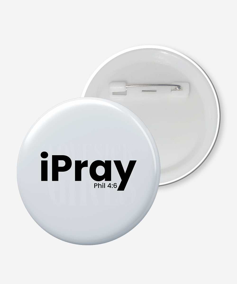 I Pray Round Badge Pack of 4