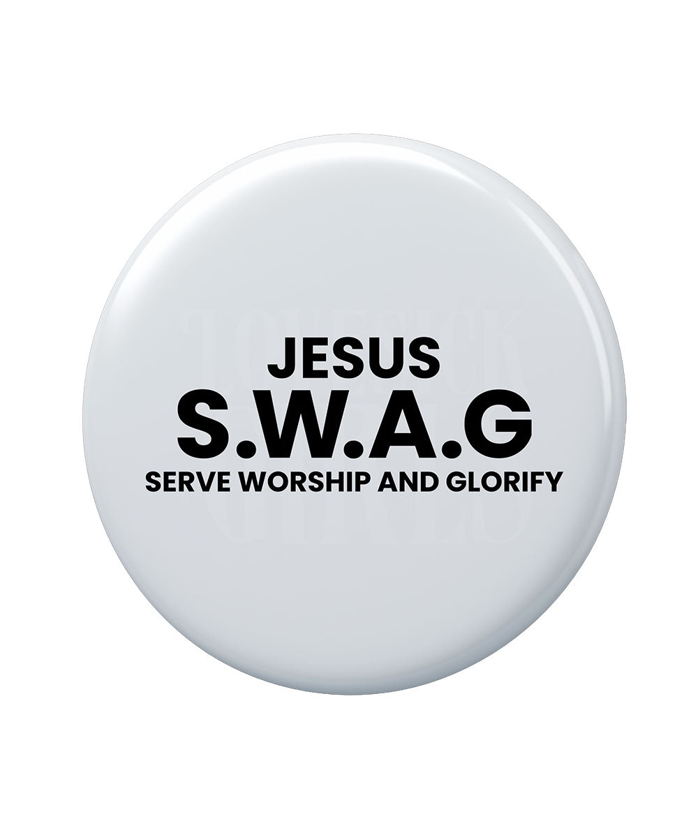 Jesus Swag Round Badge Pack of 4