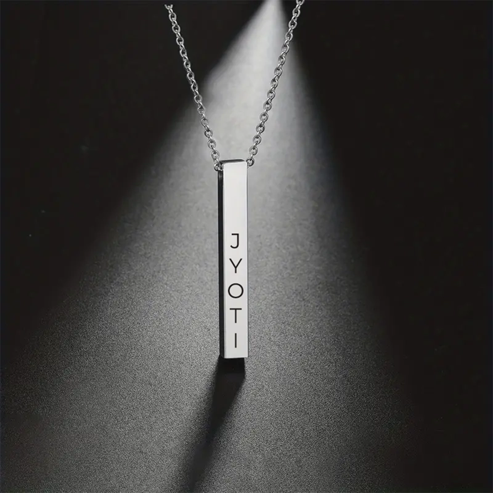 Bar Pendant with Name Customised