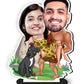 Personalised Junglee Couple Caricature Photo Stand