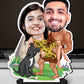 Personalised Junglee Couple Caricature Photo Stand