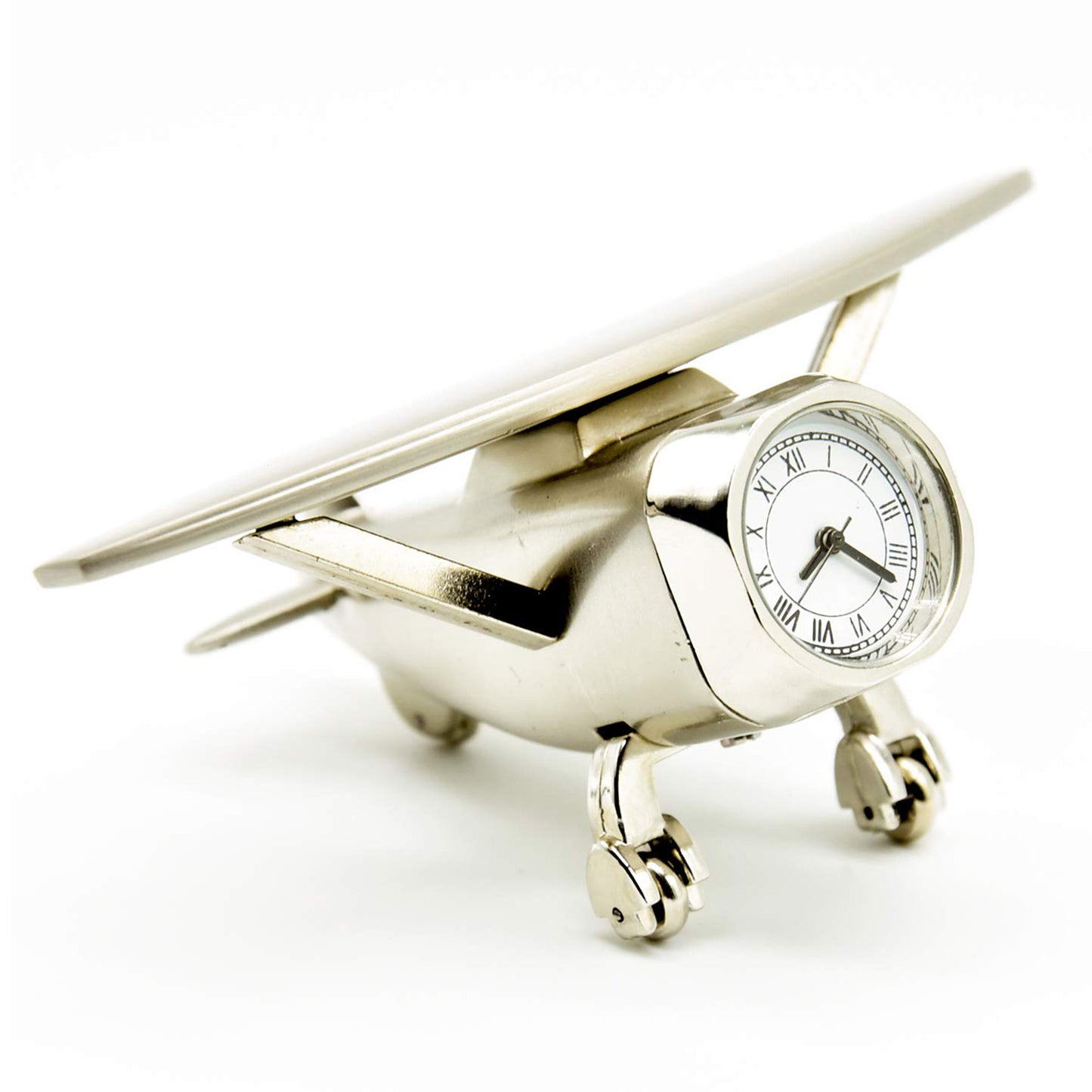 Metal Plane Paper Weight With Clock