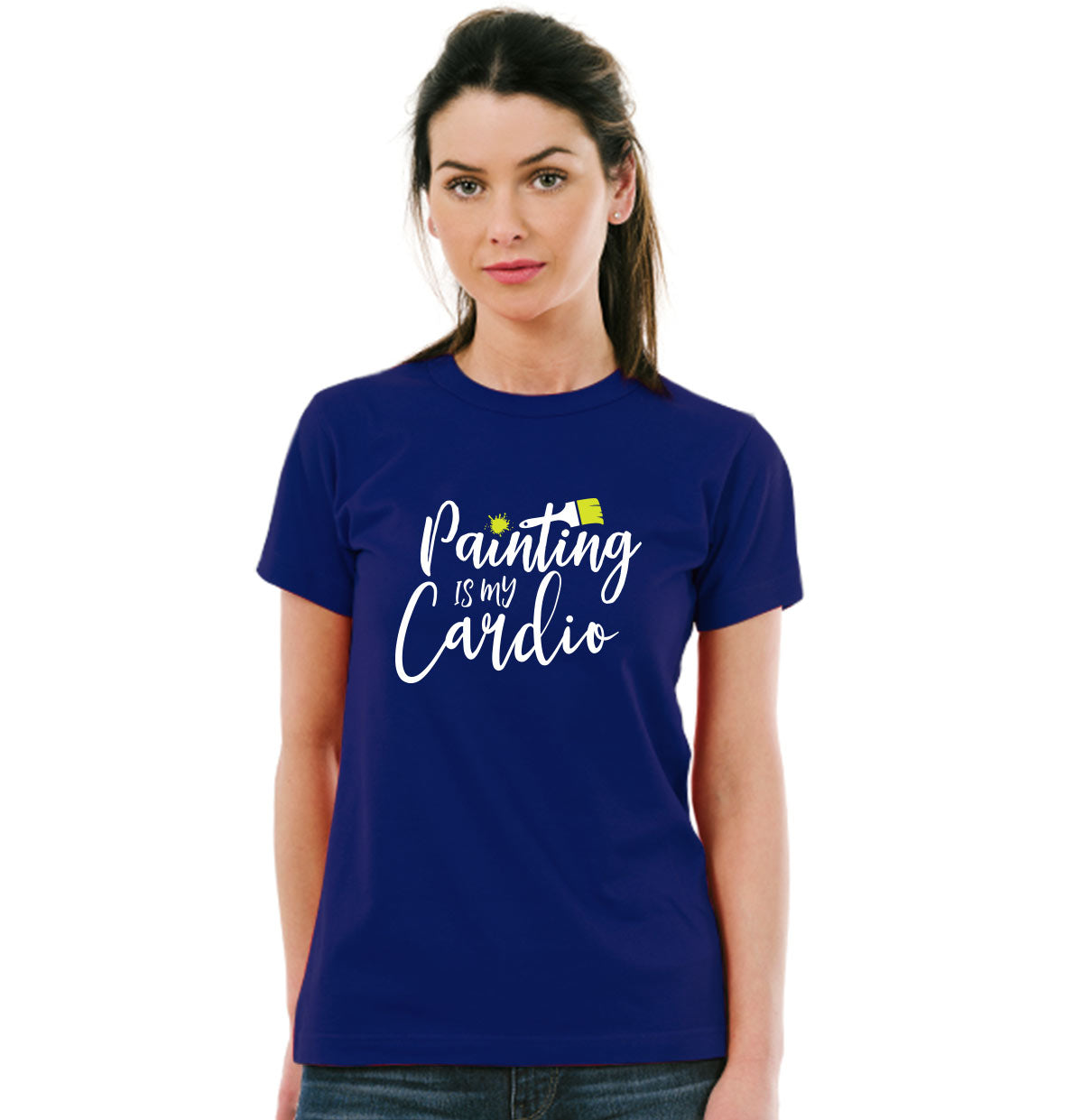 Paiting is My New Cardio Unisex Pure Cotton Round Neck Tshirt For Artist