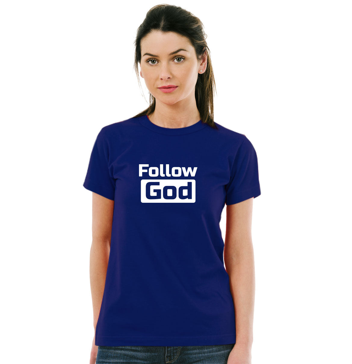 Follow God Pure Cotton Round Neck Tshirt