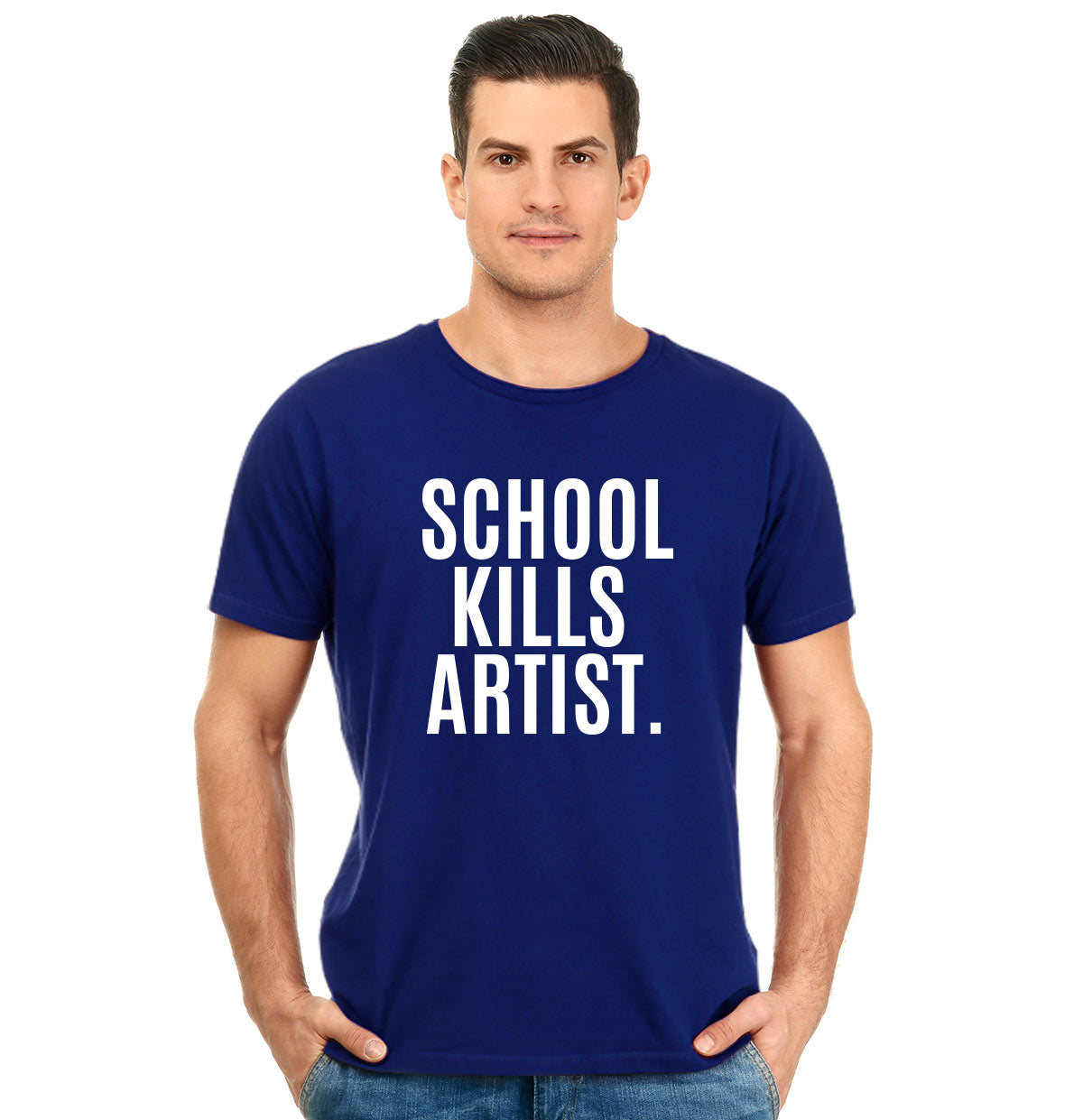 School Kills Artist Unisex Pure Cotton Round Neck Tshirt For Artist