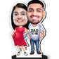 Personalised Preganancy Couple Caricature Photo Stand