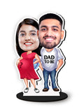 Personalised Preganancy Couple Caricature Photo Stand