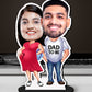 Personalised Preganancy Couple Caricature Photo Stand