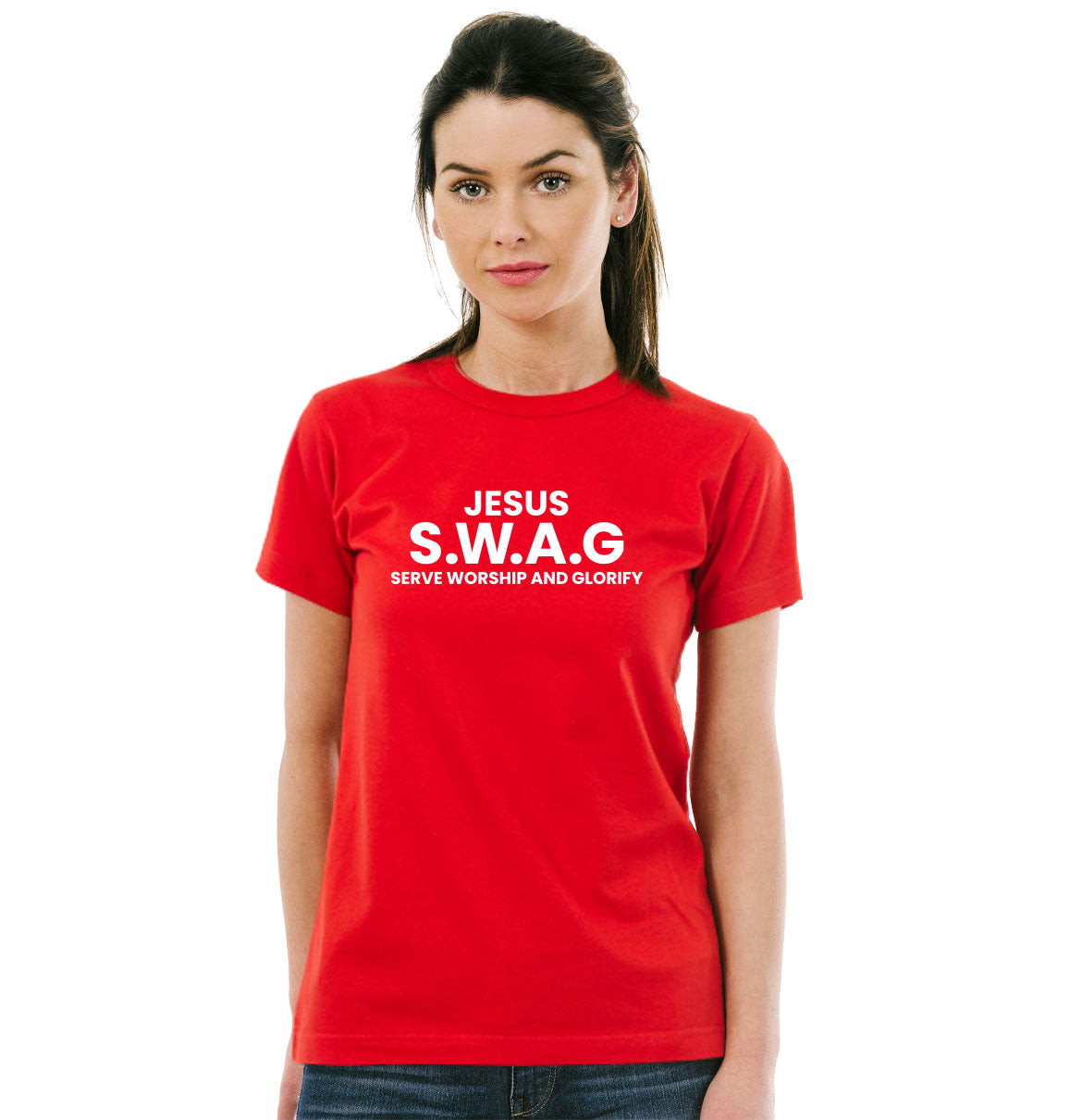 Jesus SWAG Saves Pure Cotton Round Neck Tshirt