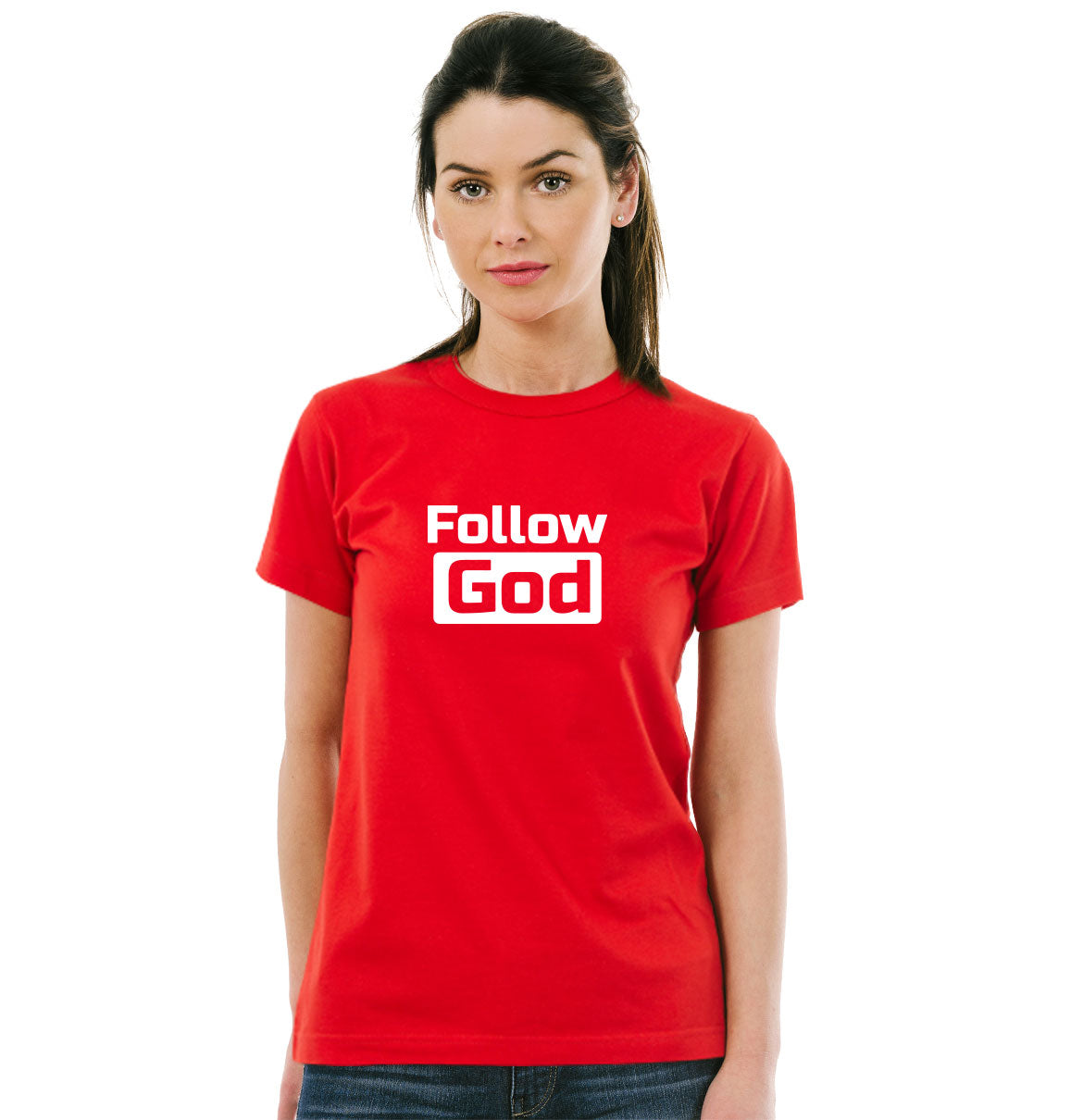 Follow God Pure Cotton Round Neck Tshirt