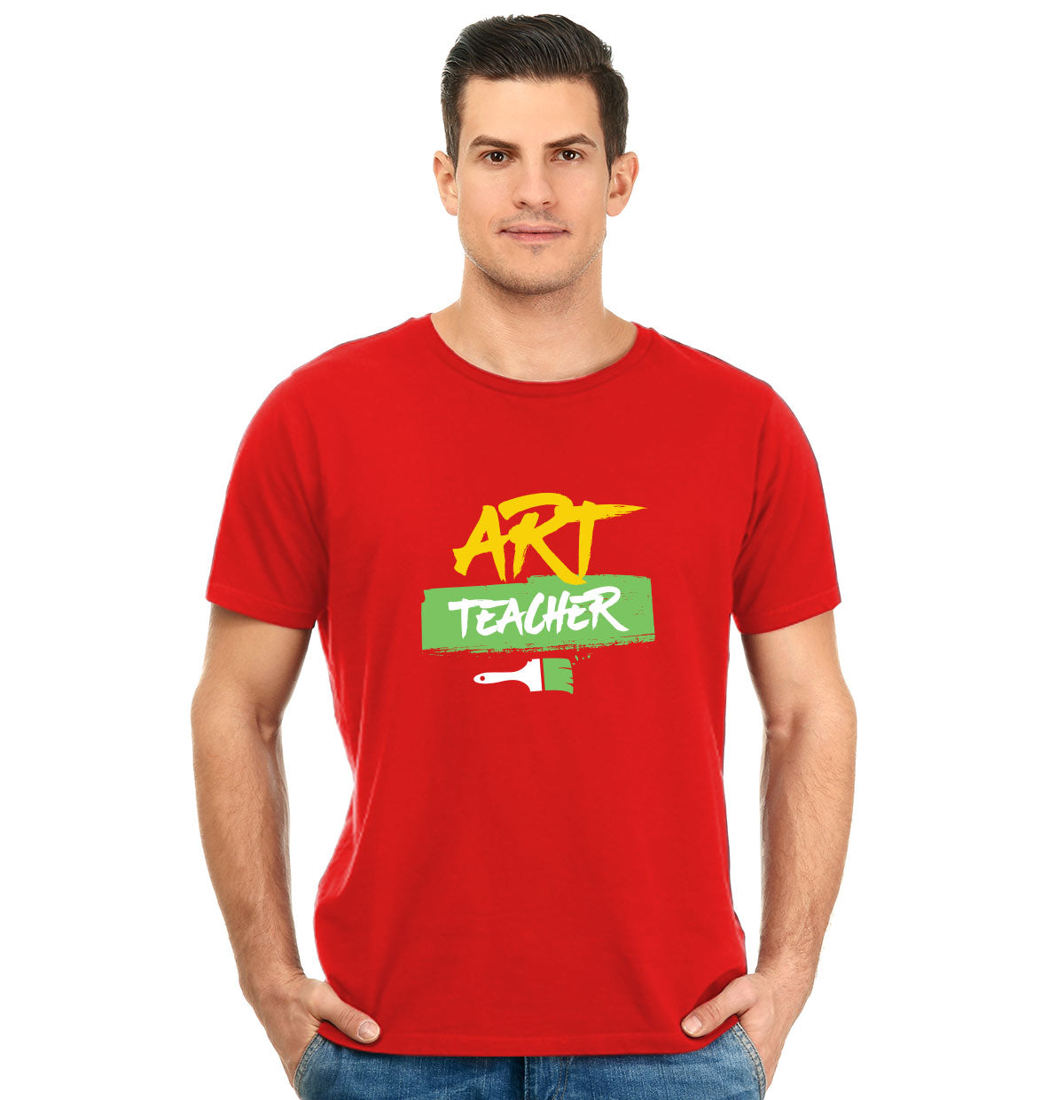 Art Teacher Unisex Pure Cotton Round Neck Tshirt For Artist