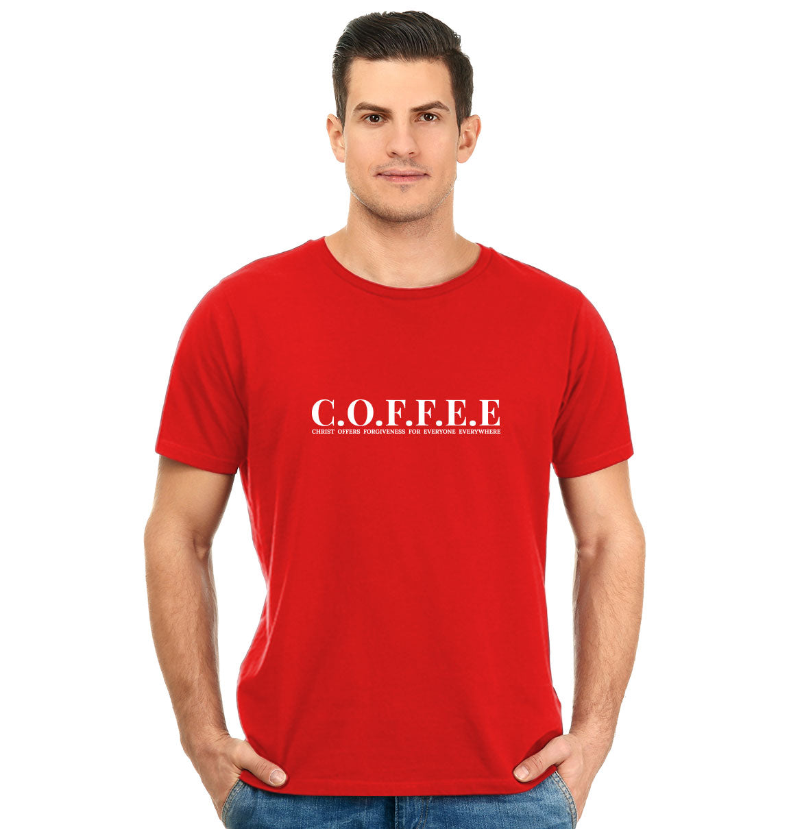 C O F F E E Pure Cotton Round Neck Tshirt