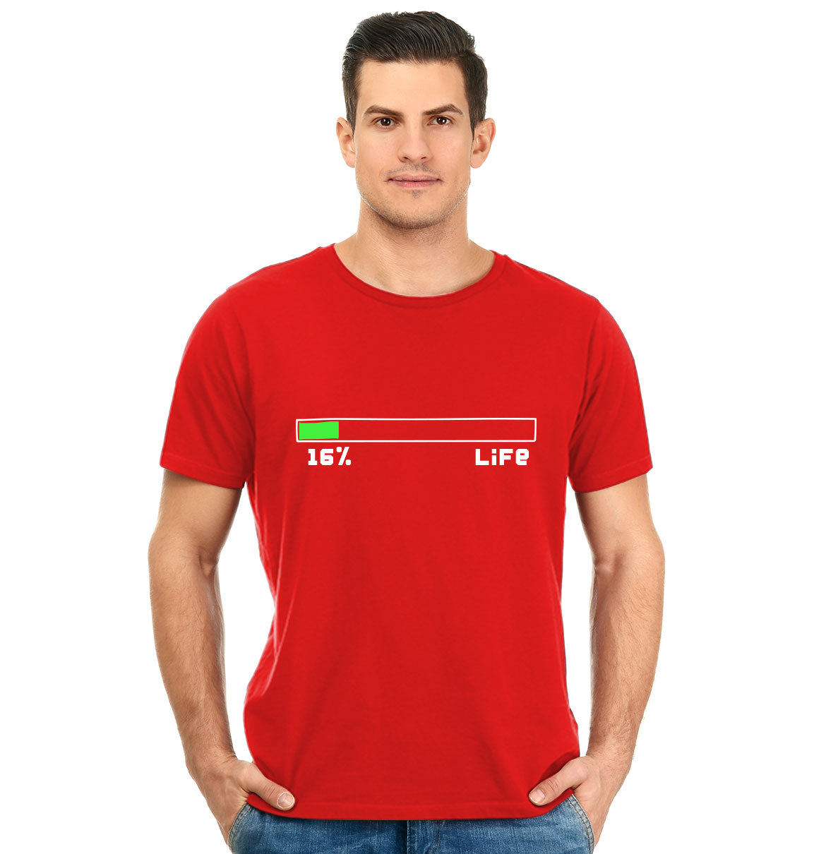 16% Life Loading Pure Cotton Round Neck Tshirt