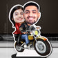 Personalised Rider Couple Caricature Photo Stand