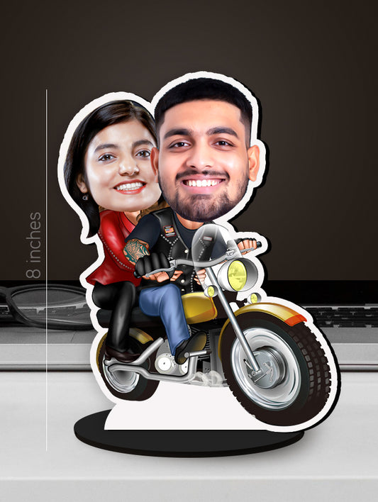 Personalised Rider Couple Caricature Photo Stand