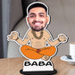 Calm Baba Caricature Photo Stand