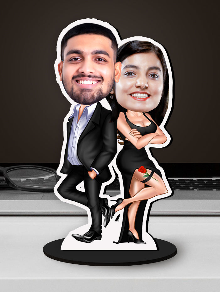 Personalised Boss Couple Caricature Photo Stand