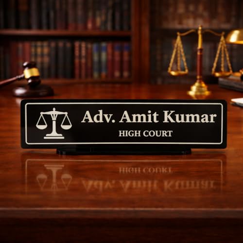 Gifteeng Personalized Acrylic Desk Name Plate - Custom Design & Premium Finish